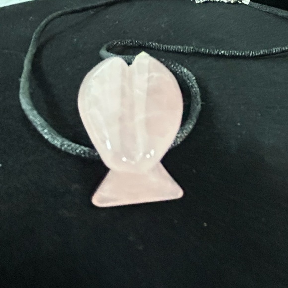 Rose quartz, angel necklace - Picture 3 of 6